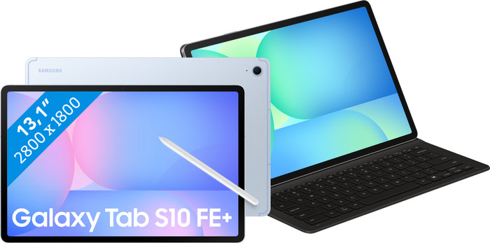Samsung Galaxy Tab S10 FE Plus 13,1 inch 256GB Wifi Lichtblauw + Toetsenbord Hoes QWERTY Main Image