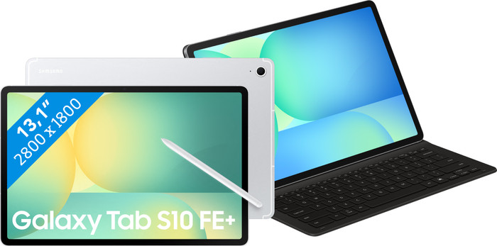 Samsung Galaxy Tab S10 FE Plus 13,1 inch 256GB Wifi Zilver + Toetsenbord Hoes QWERTY Main Image