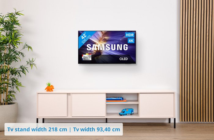 Samsung 42 inches OLED S90F (2025) + Samsung HW-QS700F Black visual Coolblue 1