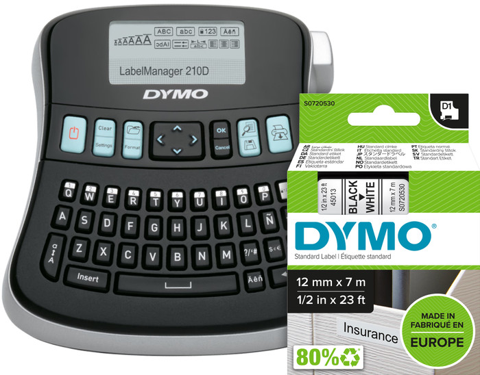 DYMO LabelManager 210D+ Labelprinter Qwerty + 1 extra label Main Image
