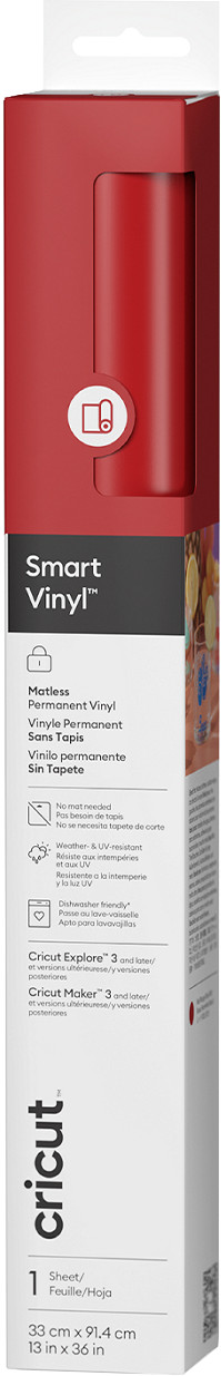 Cricut Smart Vinyl Permanent Red 33x91cm Main Image