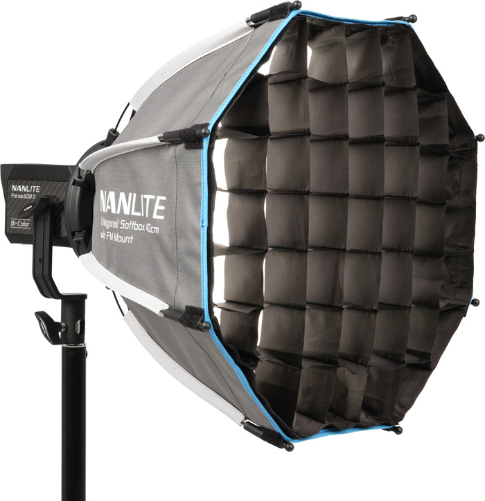 Nanlite Octagonal Softbox 40cm FM Mount left side