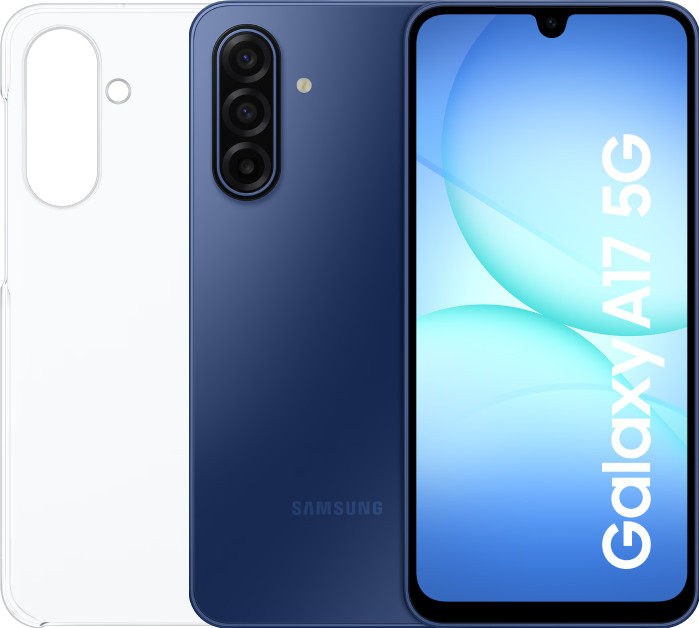 Samsung Galaxy A17 128GB Blauw 5G + Samsung Back Cover Transparant Main Image