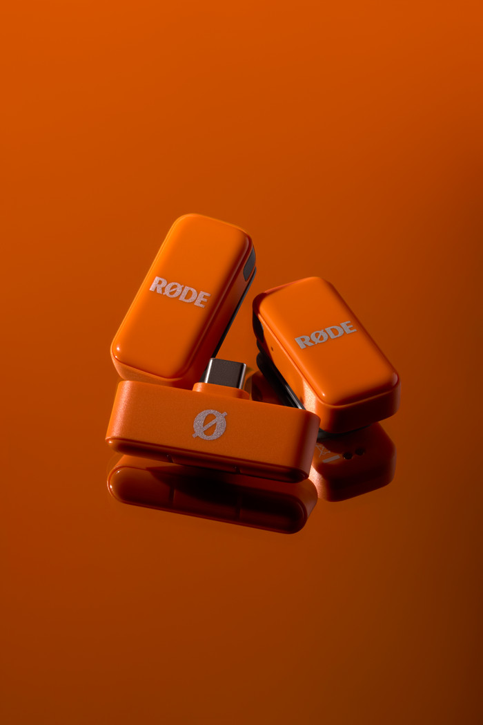 Rode Wireless Micro Oranje Usb C binnenkant