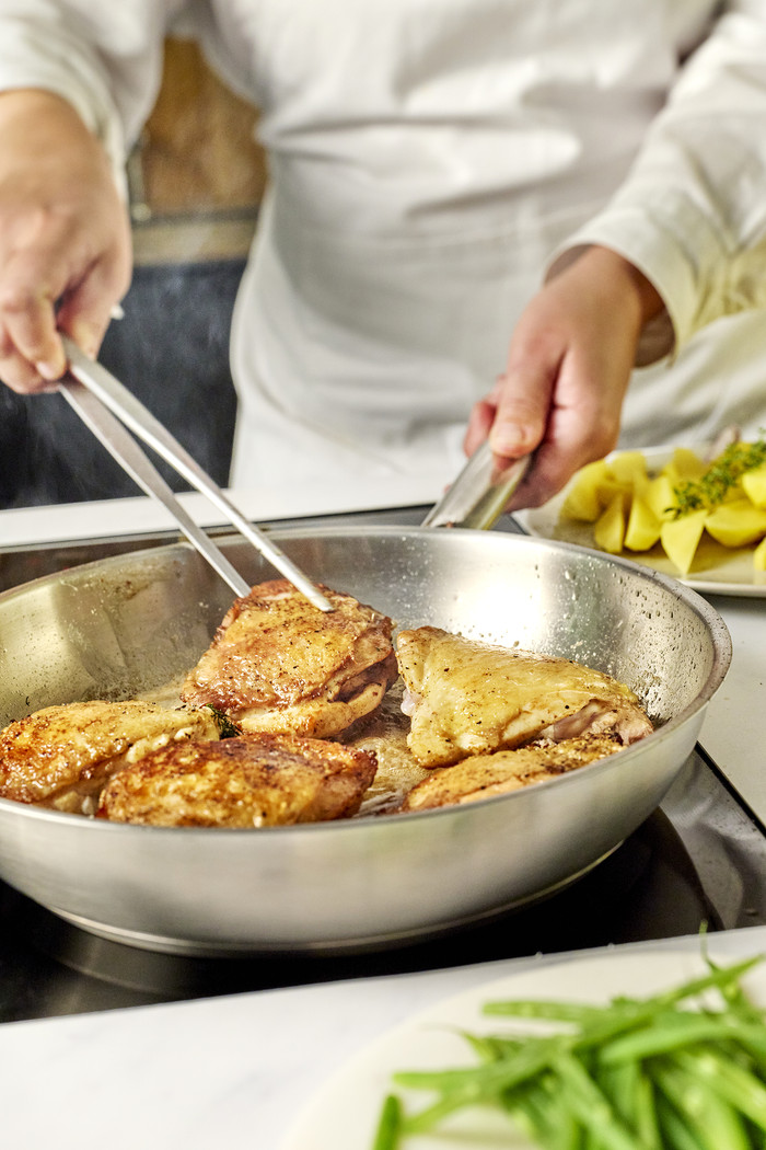 Demeyere Resto 3 Koekenpan 28 cm product in gebruik