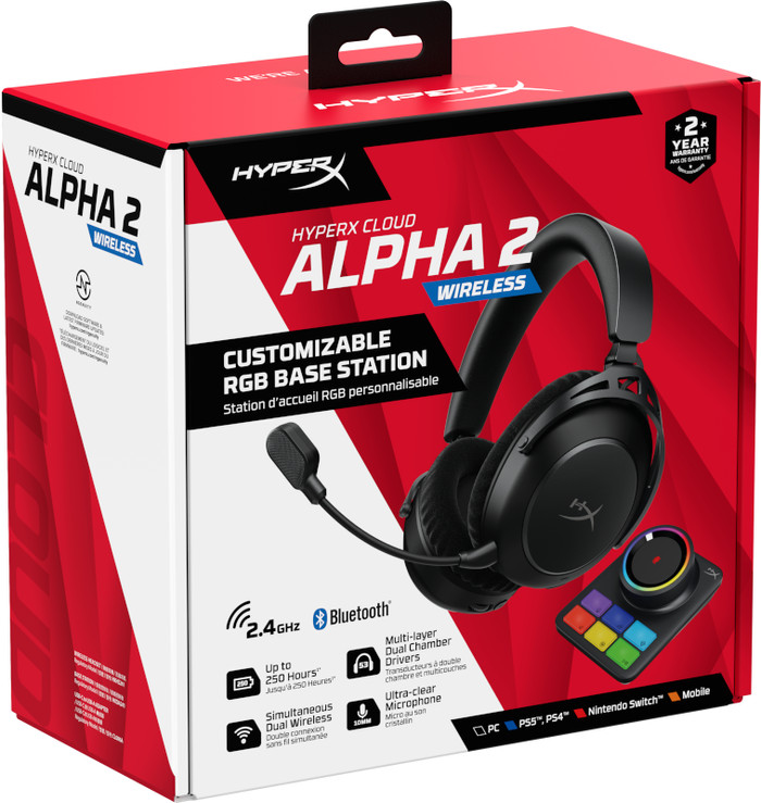 HyperX Cloud Alpha 2 Wireless Zwart verpakking