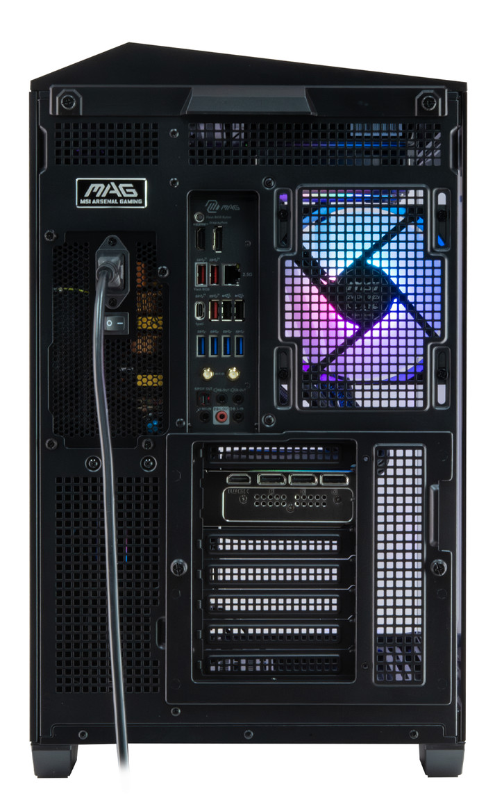 Cobalt x Powered by MSI - Tier 3 - RTX 5080 - Ryzen 7 9800X3D - 64GB - 4TB SSD onderkant