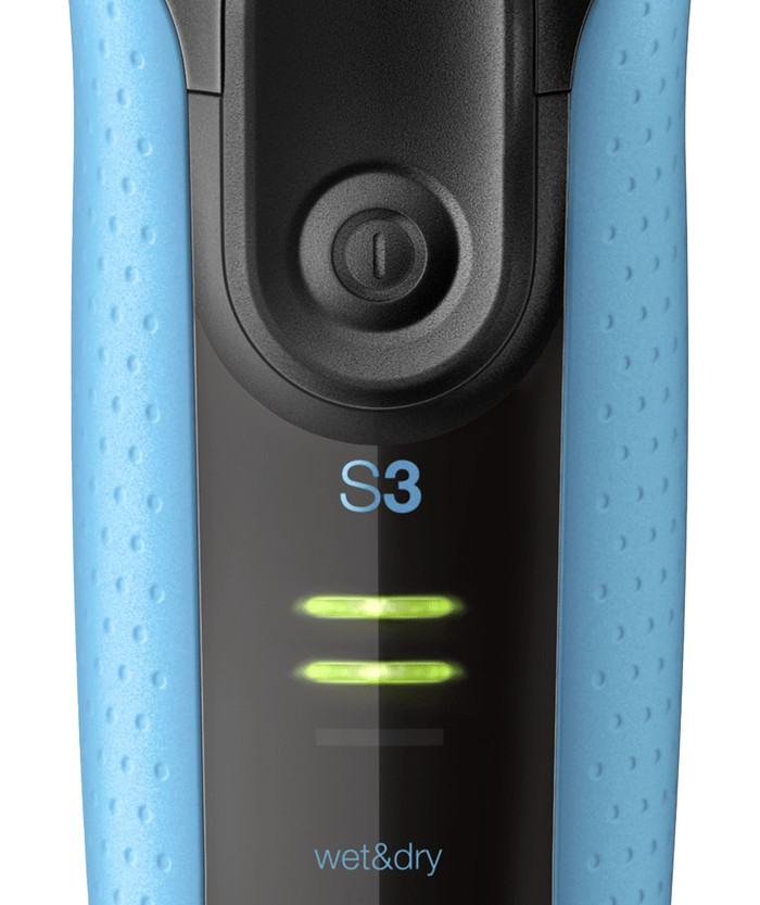 Braun Series 3+ 3040S Blauw detail