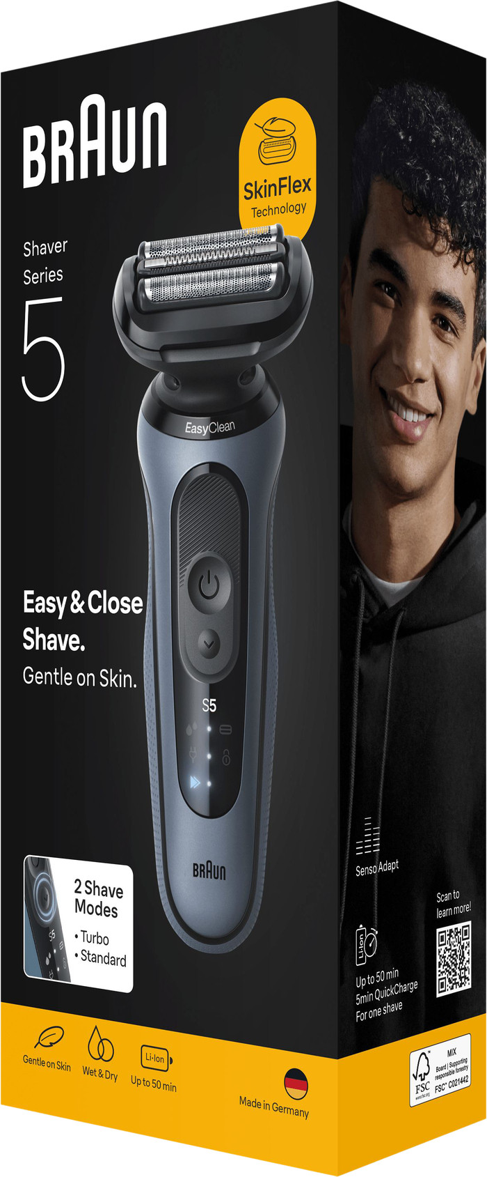 Braun Series 5 52-A1000S Azure packaging