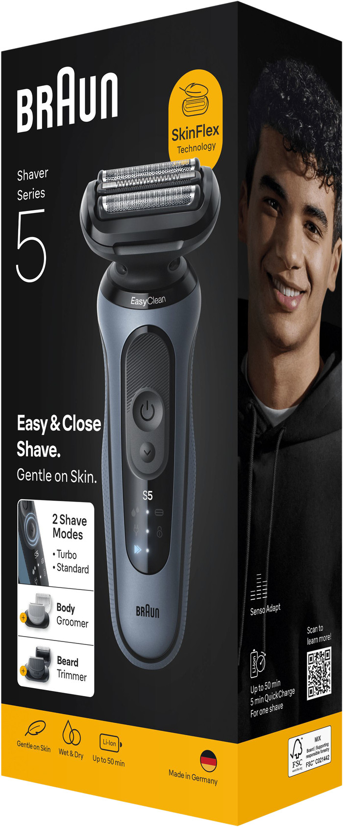 Braun Series 5 52-A1650S Azure packaging