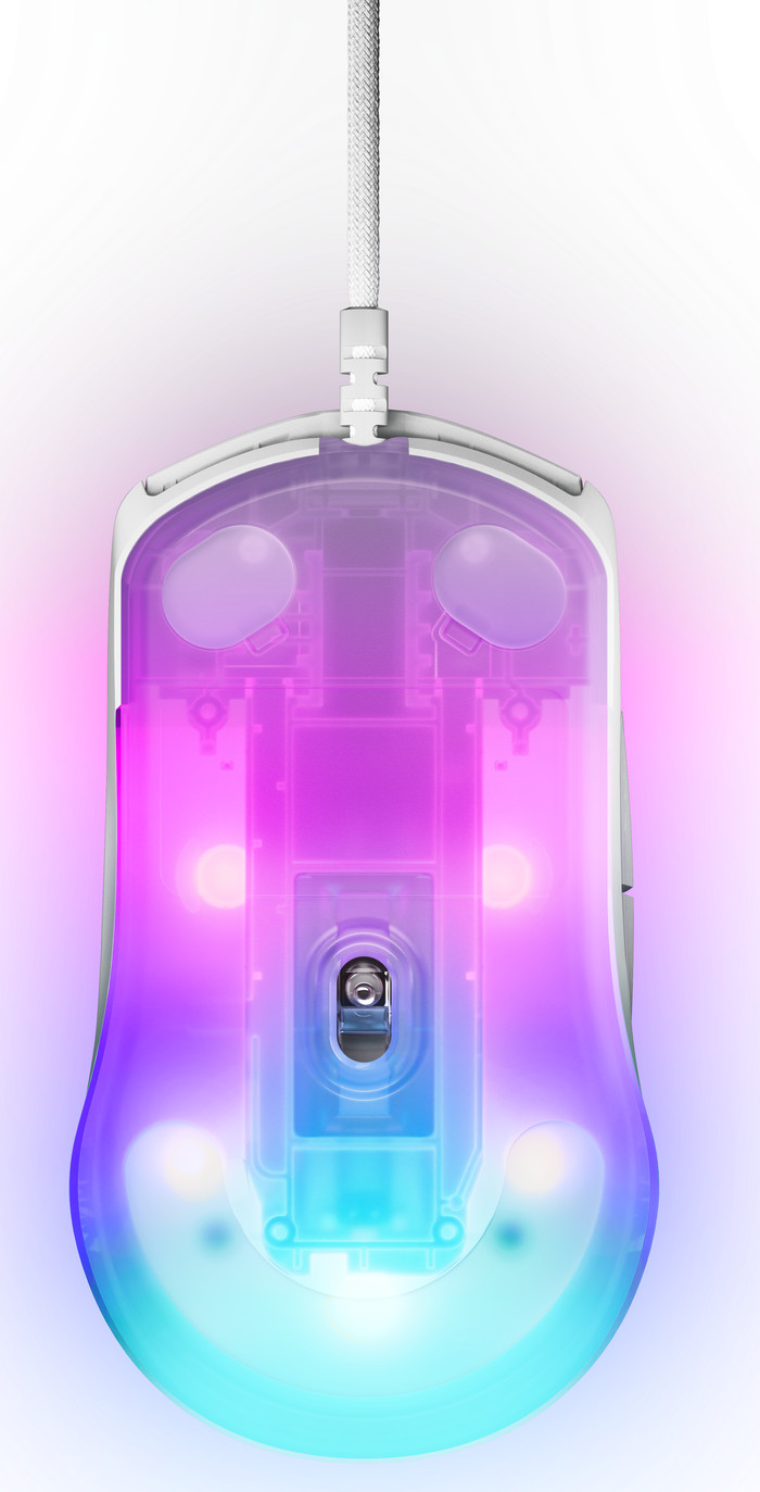 SteelSeries Rival 3 Gen 2 Gaming Muis Wit onderkant