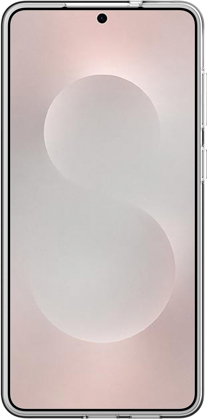 Just in Case Soft Design Samsung Galaxy S25 Edge Back Cover Transparant voorkant