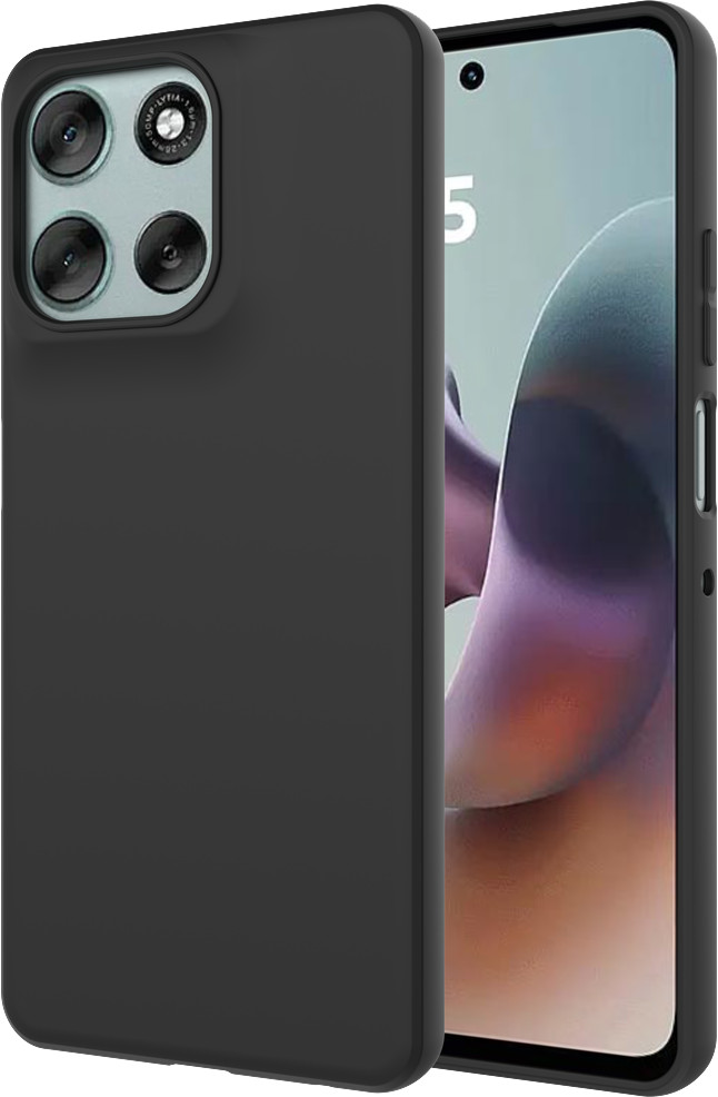 Just in Case Soft Design Motorola Moto G56 Back Cover Black combined product