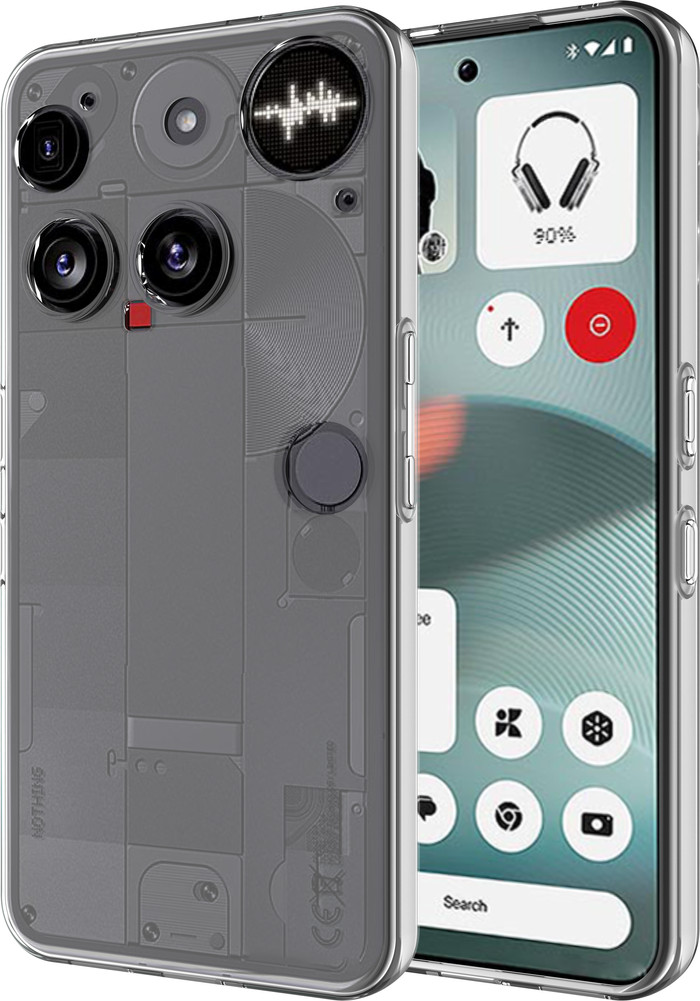 Nothing Phone (3) 256GB Wit 5G + Just in Case Back Cover Transparant samengesteld product