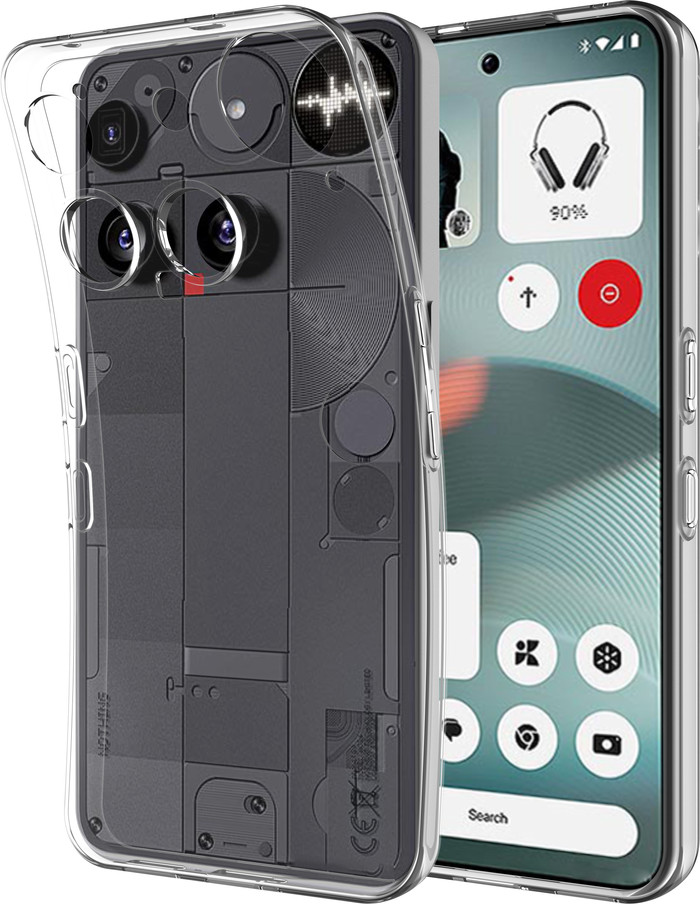 Nothing Phone (3) 256GB Wit 5G + Just in Case Back Cover Transparant samengesteld product