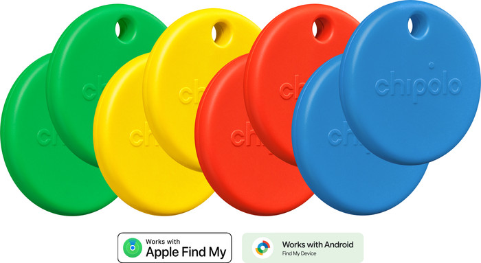 Chipolo POP 8-Pack Rood, Blauw, Geel, Groen Main Image