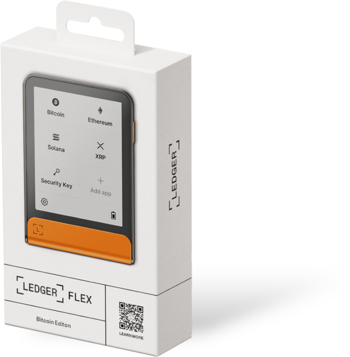 Ledger Flex Orange including Recovery Key packaging