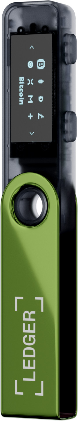 Ledger Nano S Plus Oxidate Green bovenkant