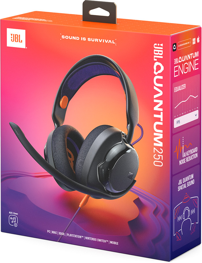 JBL Quantum 250 Zwart verpakking