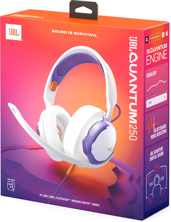 JBL Quantum 250 White packaging