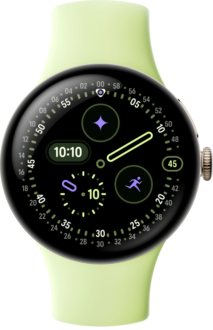 Google Pixel Watch 4 Gold/Green 41mm front