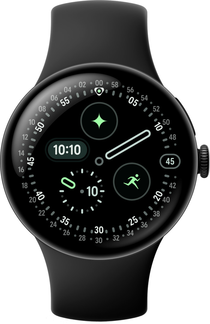 Google Pixel Watch 4 Zwart 41 mm voorkant