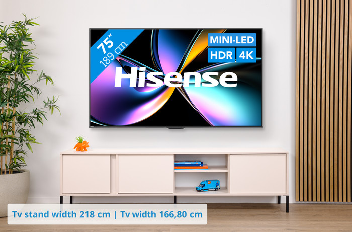 Hisense 75 inches ULED Mini-LED U79Q PRO (2025) + Hisense AX3120Q visual Coolblue 1