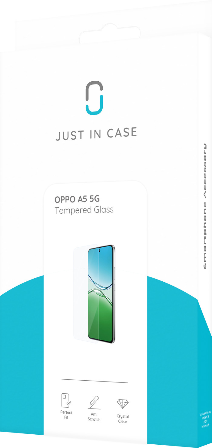 Just In Case Tempered Glass OPPO A5 5G Screen Protector packaging
