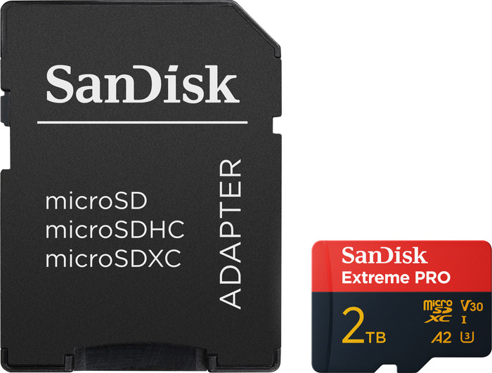 SanDisk MicroSDXC Extreme Pro 2TB 150MB/s voorkant