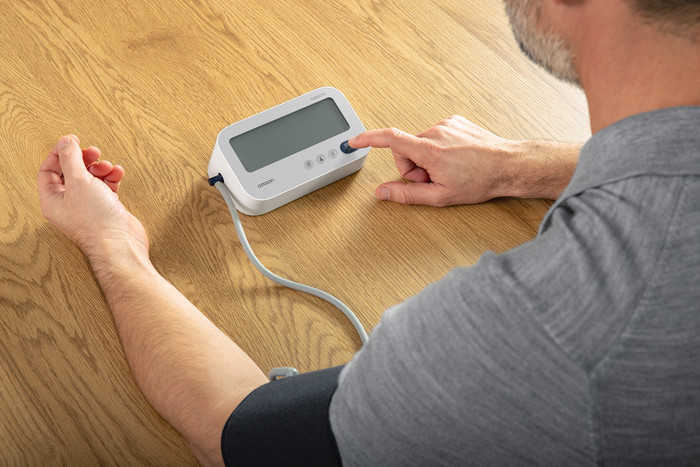 OMRON X3 Comfort AFib product in use