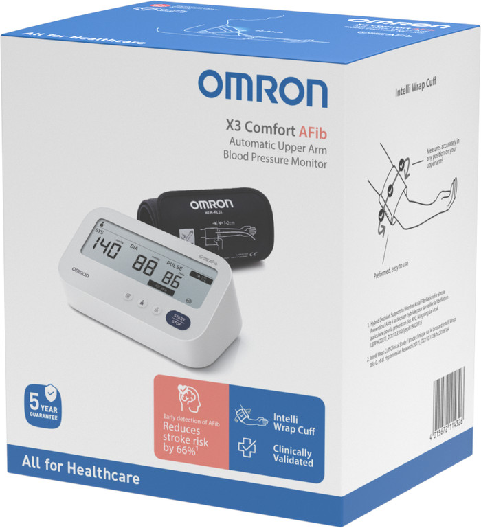 OMRON X3 Comfort AFib packaging