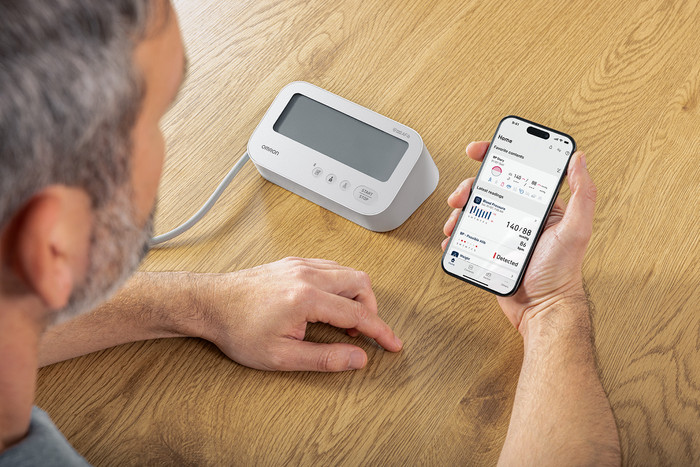 OMRON X4 Connect AFib product in use