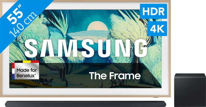 Samsung 55" The Frame LS03FA (2025) + Samsung HW-S800D Zwart (2024) Main Image