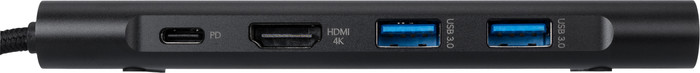 BlueBuilt 8-in-1 HDMI Docking Station met Usb C Zwart achterkant