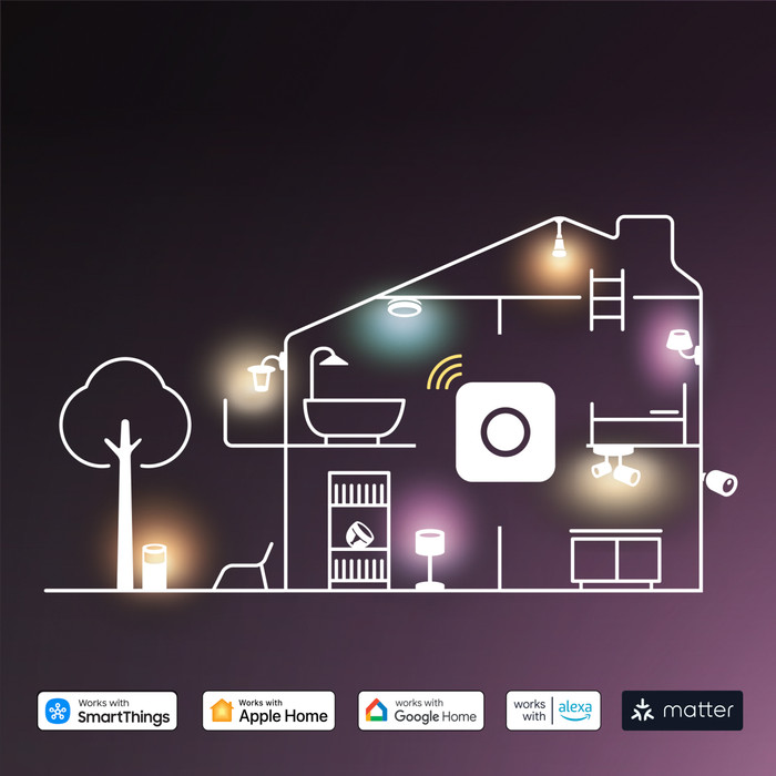 Philips Hue Essential A60 White and Color Starter Pack E27 806 lumens 2-pack + Bridge visual supplier