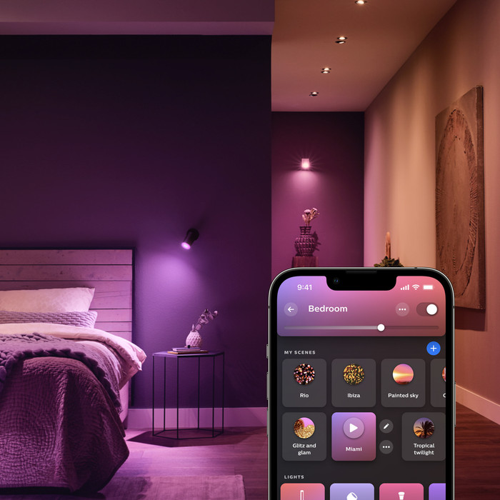 Philips Hue White and Color Starter Pack GU10 3-pack + Bridge Pro + Dimmer visual supplier