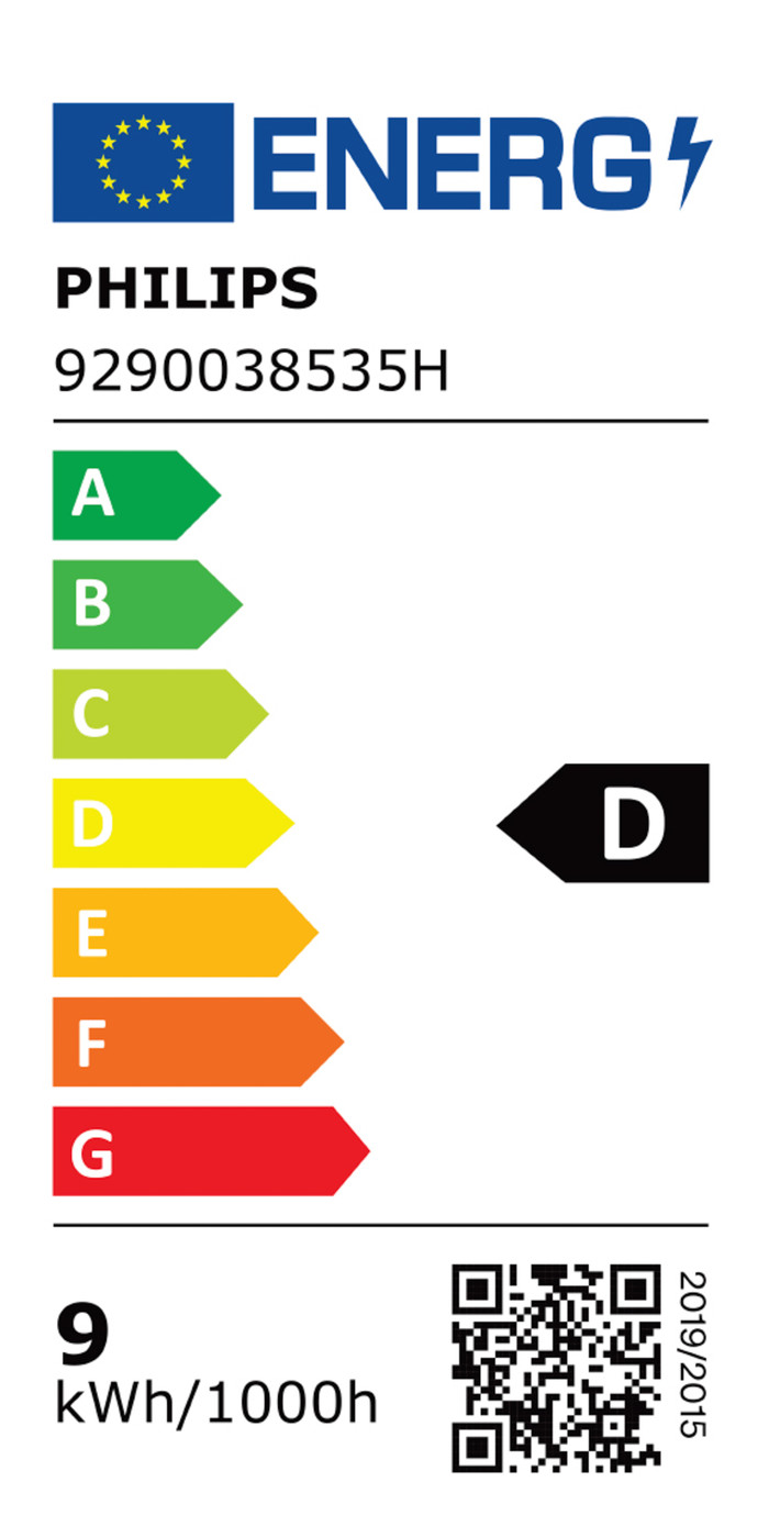 Philips Hue White and Color Starter Pack E27 1100 lumens 2-pack + Bridge Pro energy label