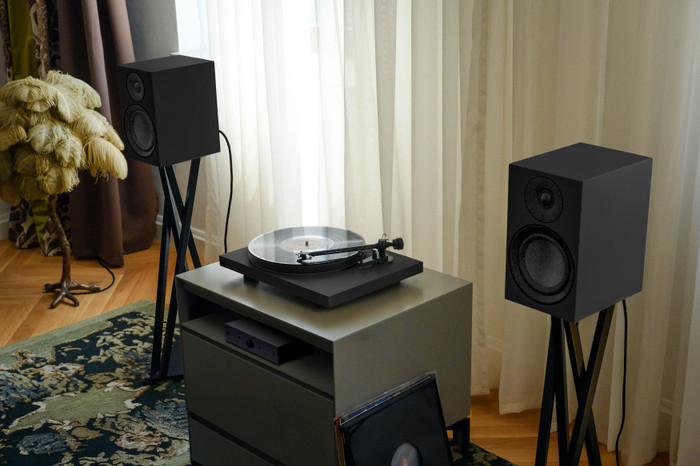 Pro-Ject Colourful Audio System E Zwart product in gebruik