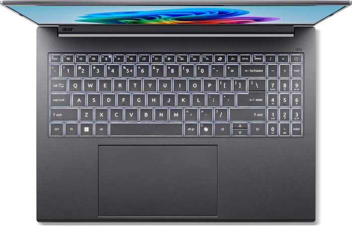 Acer Aspire 16 AI A16-52M-729K bovenkant