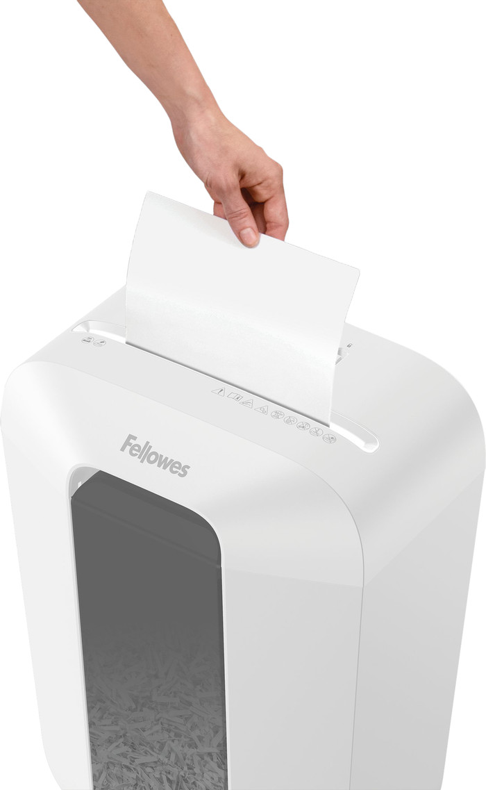 Fellowes Powershred LX70 White product in use