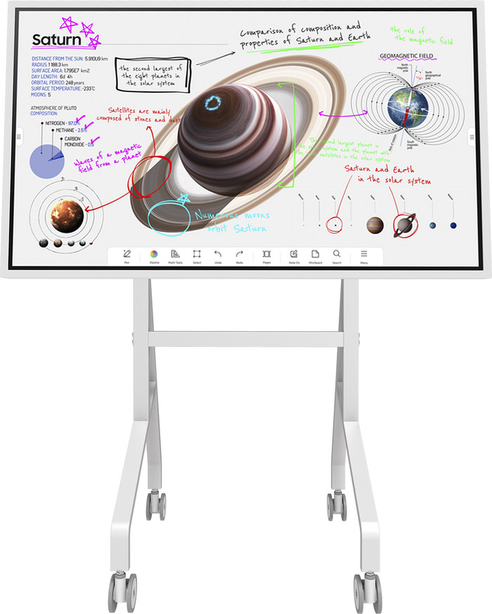 Neomounts MOVE Go Flip FL50-515WH1 Samsung Flip Trolley 55-65 inches front