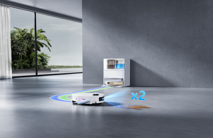 Dreame Aqua 10 Ultra Track Complete White product in gebruik