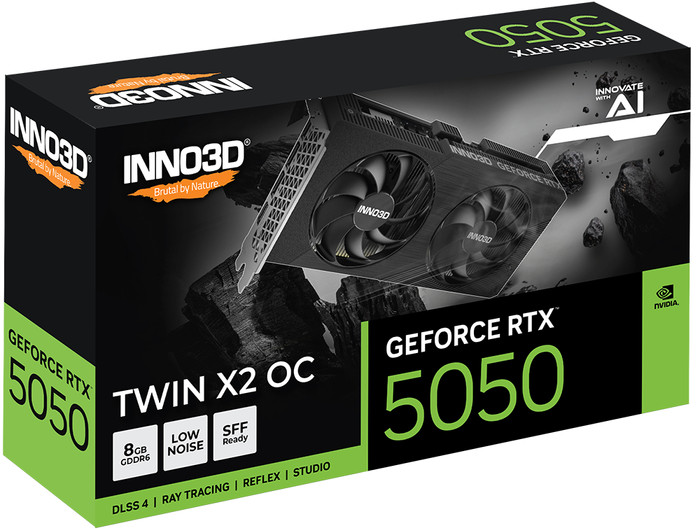 INNO3D GeForce RTX 5050 Twin X2 OC 8GB verpakking