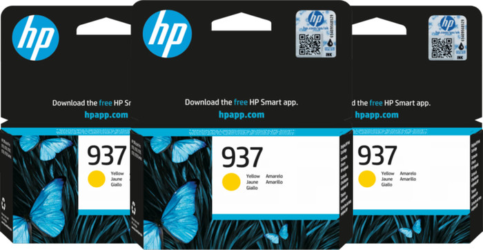 HP 937 Cartridge Yellow (3 units) Main Image