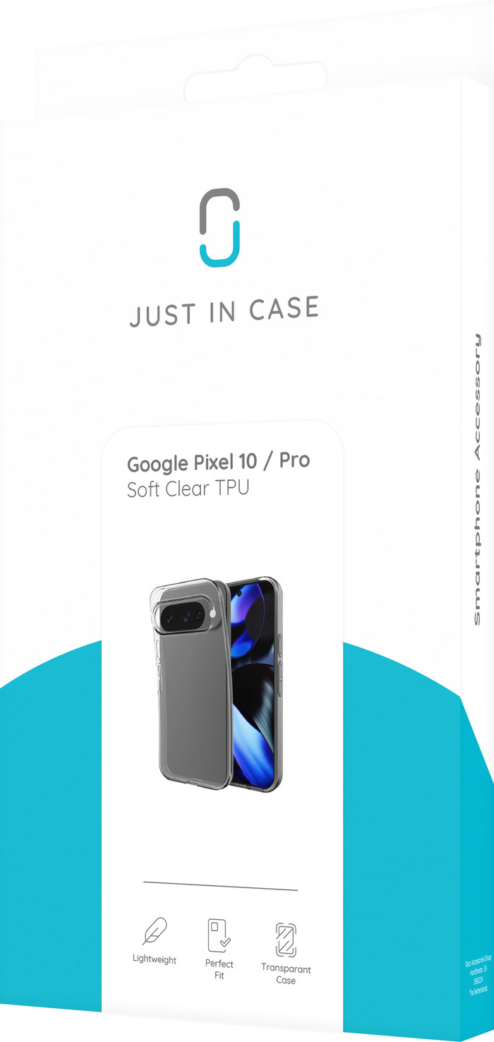 Just in Case Soft Design Google Pixel 10 / 10 Pro Back Cover Transparant verpakking