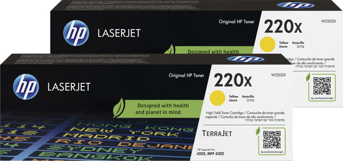 HP 220X LaserJet Toner Cartridge Yellow (2 units) Main Image