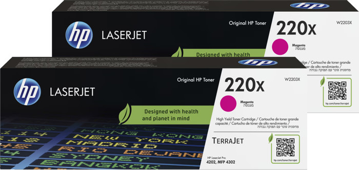 HP 220X LaserJet Toner Cartridge Magenta (2 units) Main Image