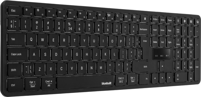 BlueBuilt Draadloze Bluetooth Toetsenbord en Muis Set QWERTY linkerkant