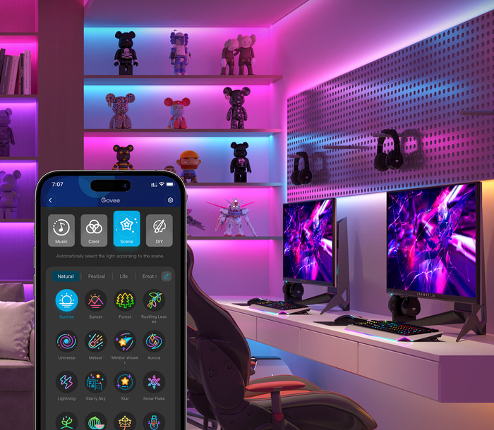 Govee Light Strip S Segmented Color Control 10m product in use