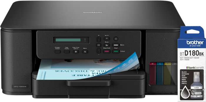 Brother DCP-T580DW + 1 Extra Black Ink Bottle Main Image